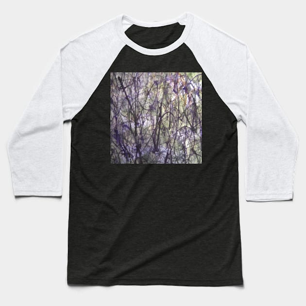 Abstract Bushes Watercolour Painting Baseball T-Shirt by Heatherian